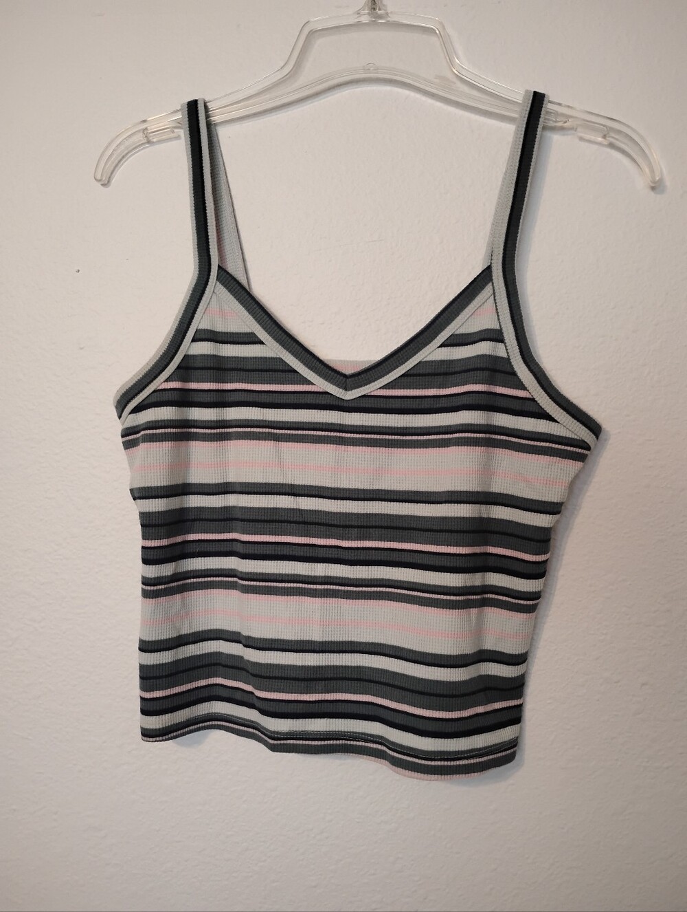 SO Y2K Multicolor Striped Cropped Tank Top